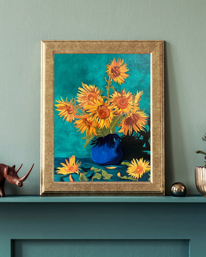 Ten Sunflowers Art Print | 8 x 10