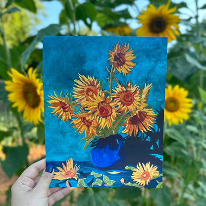 Ten Sunflowers Art Print | 8 x 10